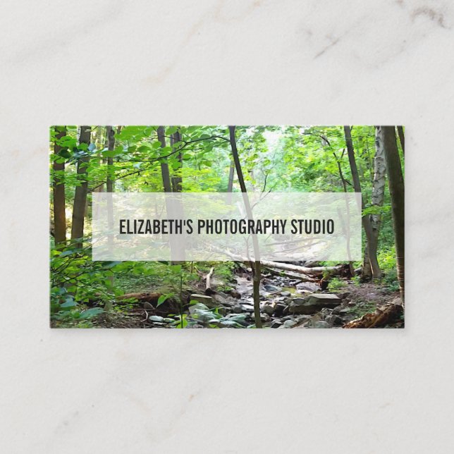 Simple Clean Minimal Overlay Business Card (Front)