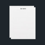 Simple Clean Minimalist Dotted Lines personalize Letterhead<br><div class="desc">Simple clean minimalist letterhead with grey dotted lines. The title "My Notes" is a template that you can personalize to any text you like - or delete it.
The lines are printed on both sides of the paper.</div>