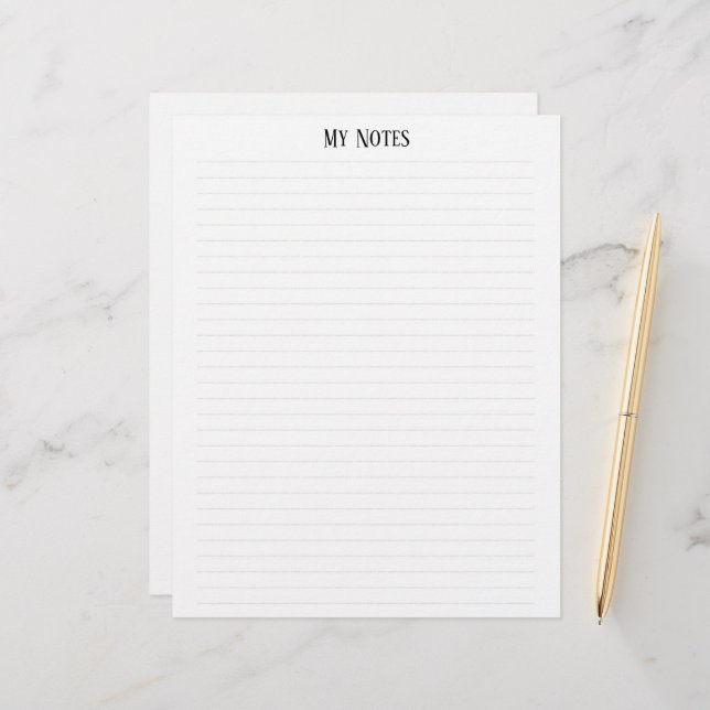 Simple Clean Minimalist Dotted Lines personalize Letterhead (Front/Back In Situ)