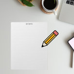 Simple Clean Minimalist Dotted Lines personalize Notepad<br><div class="desc">Simple clean minimalist notepad with grey dotted lines. The title "My Notes" is a template that you can personalize to any text you like - or delete it.</div>