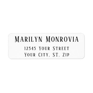 Simple Clean Modern  Return Address