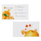 Simple clean orange fruit business cards