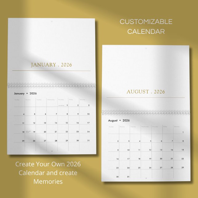 Simple Clean Typography Design Calendar (Creator Uploaded)