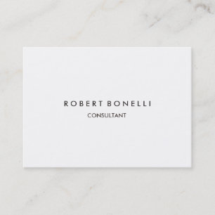 Simple Clean Unique White Modern Business Card