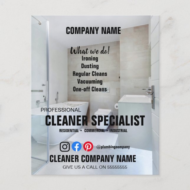 SIMPLE CLEANER SPECIALIST cleaning home helper Flyer (Front)