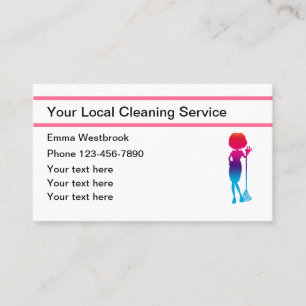 Simple Cleaning Service Business Cards New