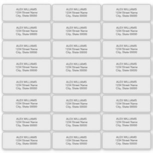 Simple Clear Transparent Return Address Labels