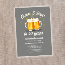 Simple Clinging Glasses Cheers Beers to 50 Years