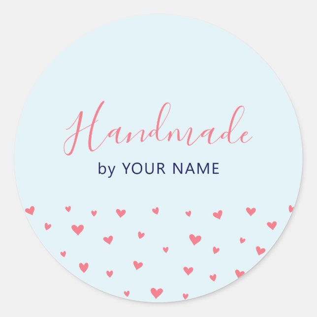 Simple Coeurs mignons autocollant de paquet fait m (Devant)