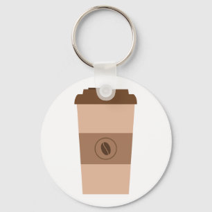 Simple Coffee Bean Cup Keychain