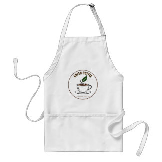 Simple Coffee Cup Logo with Leaf Standard Apron