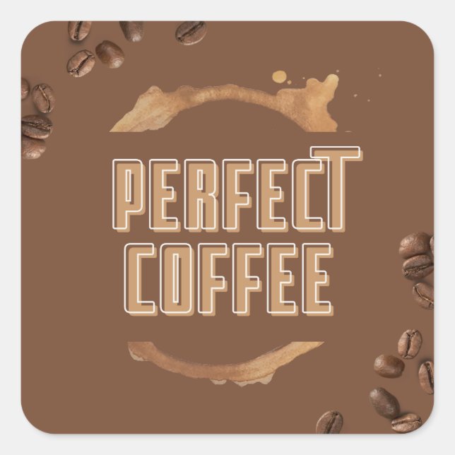 Simple Coffee Lover | coffee is my love language  Square Sticker (Front)