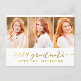 Simple Collage   Graduation Party Invitation Postcard