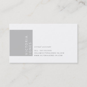 SIMPLE COLOR modern minimal pale silver grey Business Card