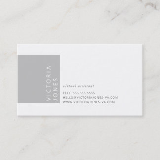 SIMPLE COLOR modern minimal pale silver grey Business Card