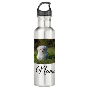Simple colorful animal add name photo custom throw 710 ml water bottle