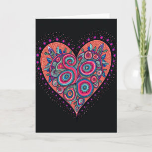Simple Colorful Heart Card