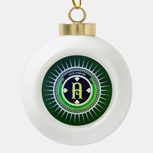 SIMPLE COLORFULL MODERN GIFT DAUGHTER SISTER MOM  CERAMIC BALL CHRISTMAS ORNAMENT