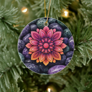 SIMPLE COLORFULL MODERN GIFT DAUGHTER SISTER MOM  CERAMIC ORNAMENT