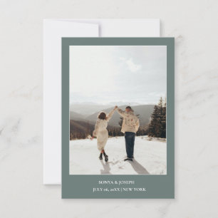 Simple Colour Elegant Text and Photo Save The Date