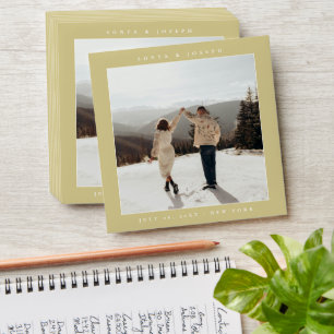 Simple Colour Elegant Text and Photo / Wedding Envelope