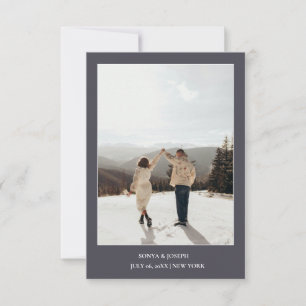 Simple Colour Elegant Text and Photo / Wedding  Save The Date