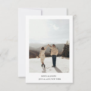 Simple Colour Elegant Text and Photo / Wedding  Save The Date