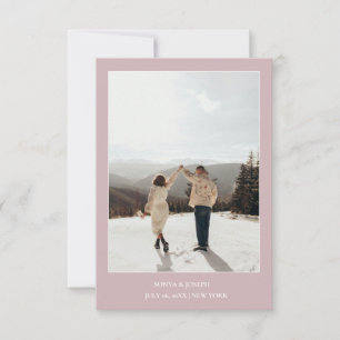 Simple Colour Elegant Text and Photo / Wedding  Save The Date