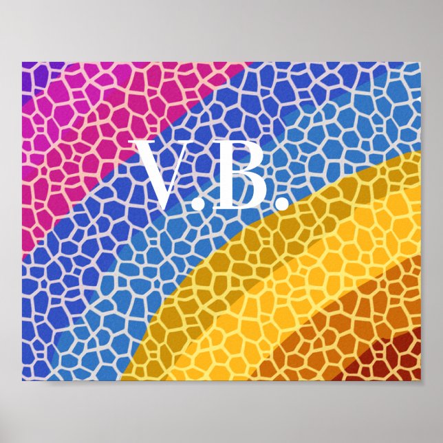 Simple colourful add your text name image poster (Front)