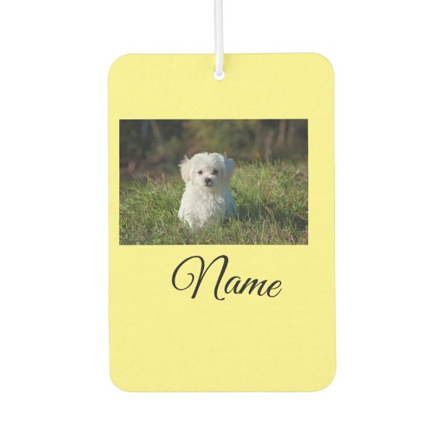 Simple colourful animal add name photo custom thro air freshener (Front)