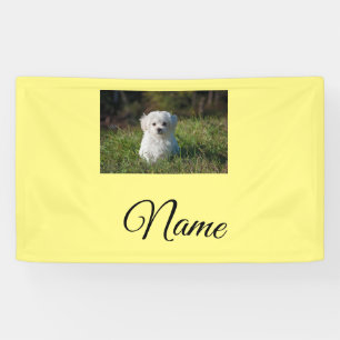 Simple colourful animal add name photo custom thro banner