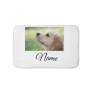 Simple colourful animal add name photo custom thro bath mat