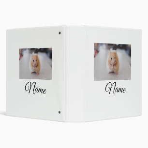 Simple colourful animal add name photo custom thro binder
