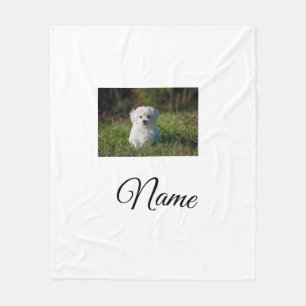 Simple colourful animal add name photo custom thro fleece blanket