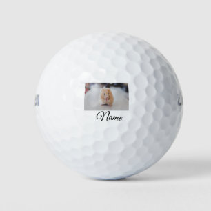 Simple colourful animal add name photo custom thro golf balls