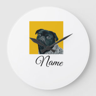 Simple colourful animal add name photo custom thro large clock