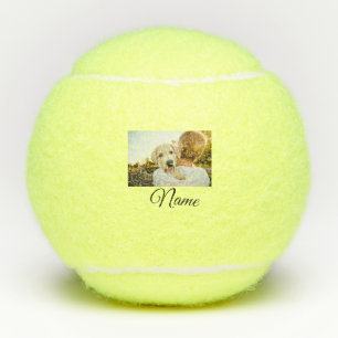 Simple colourful animal add name photo custom thro tennis balls