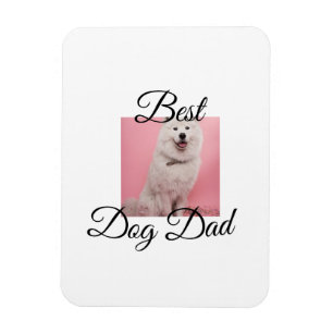 Simple colourful animal add name photo dog Dad gif Magnet