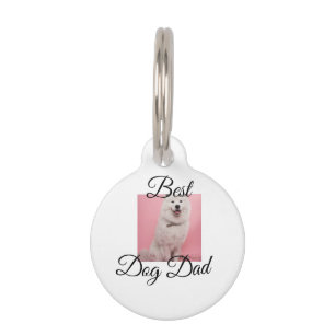 Simple colourful animal add name photo dog Dad gif Pet Tag
