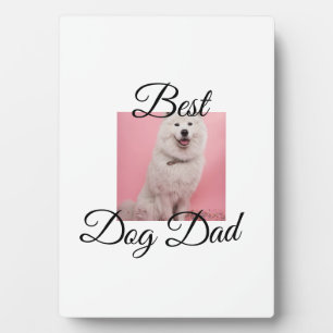 Simple colourful animal add name photo dog Dad gif Plaque