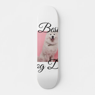 Simple colourful animal add name photo dog Dad gif Skateboard