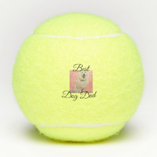 Simple colourful animal add name photo dog Dad gif Tennis Balls