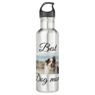 Simple colourful animal add name photo dog mom gif 710 ml water bottle