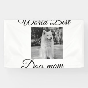 Simple colourful animal add name photo dog mom gif banner