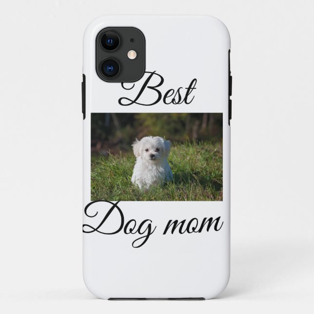 Simple colourful animal add name photo dog mom gif Case-Mate iPhone case (Back)