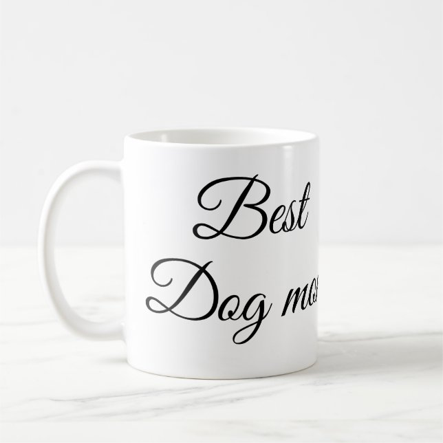 Simple colourful animal add name photo dog mom gif coffee mug (Left)