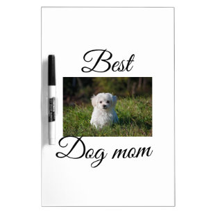Simple colourful animal add name photo dog mom gif dry erase board