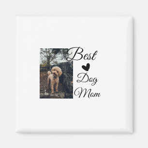 Simple colourful animal add name photo dog mom gif magnet