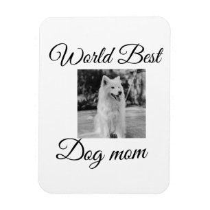 Simple colourful animal add name photo dog mom gif magnet
