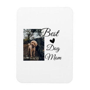 Simple colourful animal add name photo dog mom gif magnet